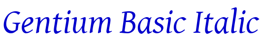Gentium Basic Italic Schriftart